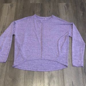 Heather purple sweater